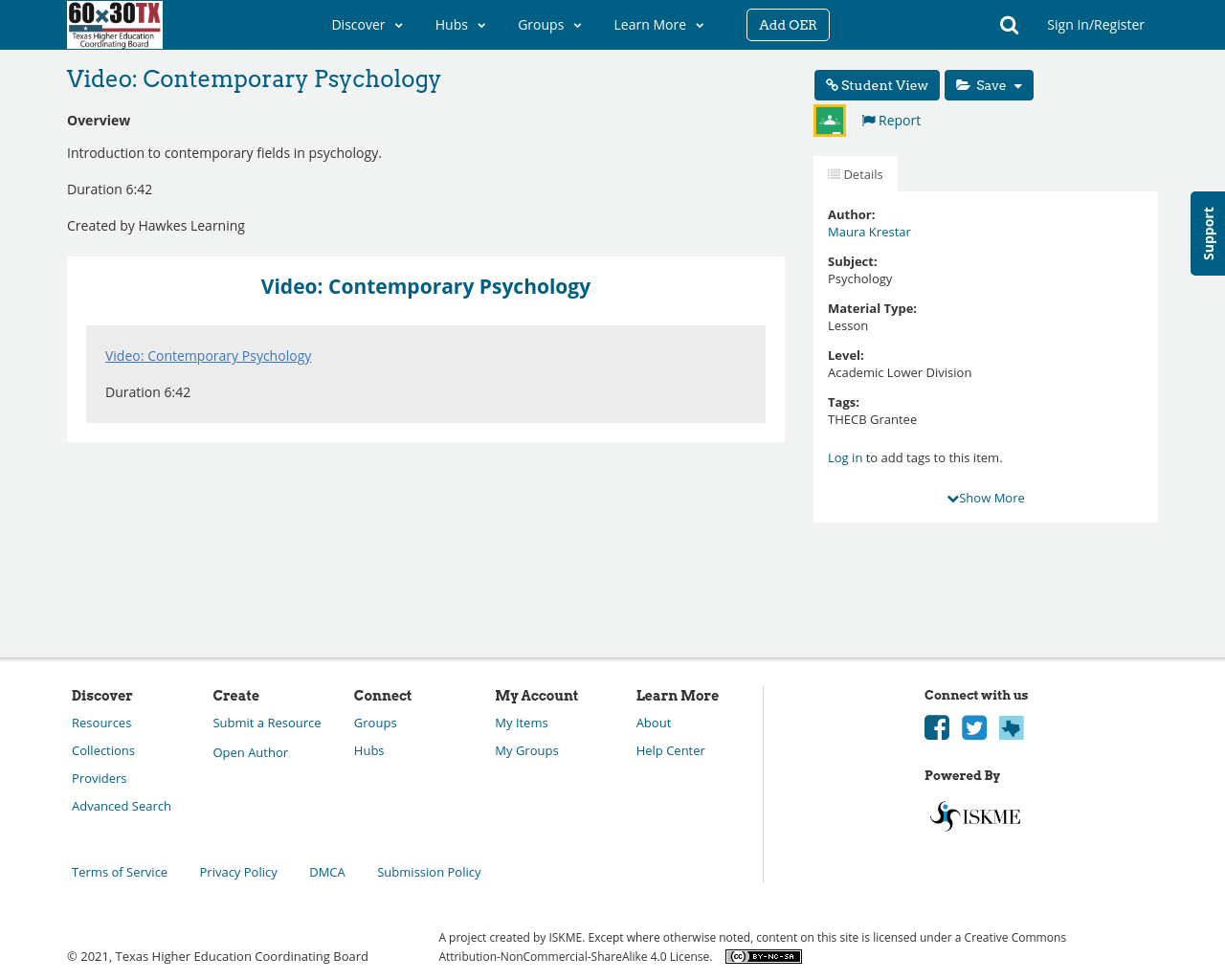 Video: Contemporary Psychology | OERTX