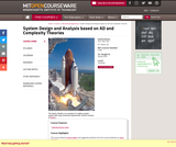System Design and Analysis based on AD and Complexity Theories, Spring 2005