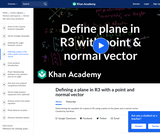 Linear Algebra: Defining a Plane in R3 with a Point and Normal Vector