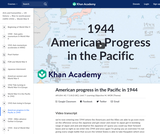 American progress in the Pacific in 1944
