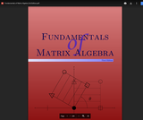 Fundamentals of Matrix Algebra