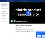 Matrix product associativity