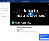 Intro to matrix inverses