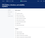 Buffers, titrations, and solubility equilibria