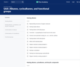 Alkanes, cycloalkanes, and functional groups