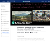 Comparing the effects of the Civil War on American national identity