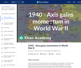 1940 - Axis gains momentum in World War II