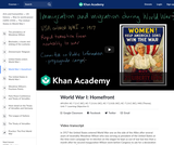 World War I: Homefront
