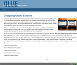 Designing Online Lessons