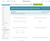 Algebra: Arithmetic with Polynomials and Rational Expressions