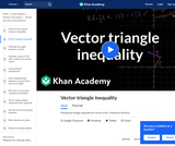 Linear Algebra: Vector Triangle Inequality