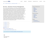 BA 291 - Business Process Management