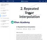 2. Repeated linear interpolation