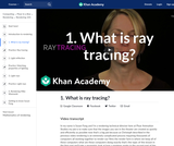 1. What is ray tracing?