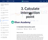 3. Calculate intersection point