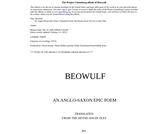 The Project Gutenberg eBook of Beowulf: An Anglo-Saxon Epic Poem