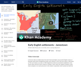 Early English settlements - Jamestown