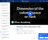 Dimension of the column space or rank