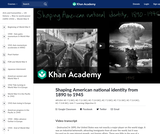 Shaping American national identity from 1890 to 1945