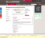 Management Accounting and Control, Spring 2007