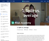 1. Split vs. average
