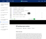 2D spring-mass system