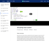 1D spring-mass system