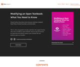 Modifying an Open Textbook: What You Need to Know