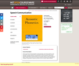 Speech Communication, Spring 2004