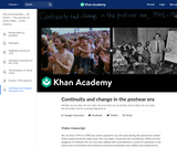 Continuity and change in the postwar era