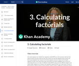 3. Calculating factorials