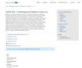 HDFS 201 - Contemporary Families in the US