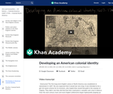 Developing an American colonial identity