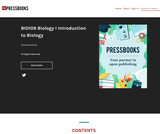 BIO109 Biology I Introduction to Biology