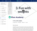 3. Fun with weights