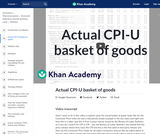 Actual CPI-U basket of goods