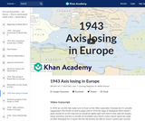1943 Axis losing in Europe