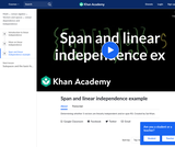 Span and linear independence example