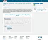 Chapter: An Introduction to the Science of Social Psychology (NOBA)