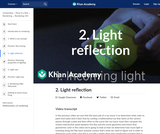 2. Light reflection