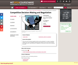Competitive Decision-Making and Negotiation, Spring 2011