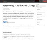 Personal Stabilty and Change