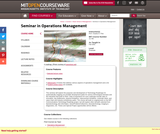 Seminar in Operations Management, Fall 2002