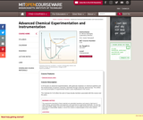 Advanced Chemical Experimentation and Instrumentation, Fall 2007