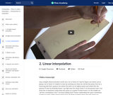 2. Linear interpolation