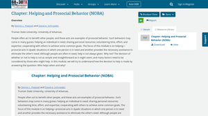 Chapter: Helping and Prosocial Behavior (NOBA) | OERTX