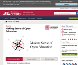 Making Sense of Open Education