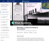 Blockades, u-boats and sinking of the Lusitania